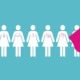 Girls Index, Girls and STEM report: simple graphic of women with different STEM careers against solid blueish background