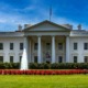 White House foster care policy: Panoramic view of the White House, the residence and workplace of the American president located in the city of Washington DC, which is the federal capital of the United States of America.